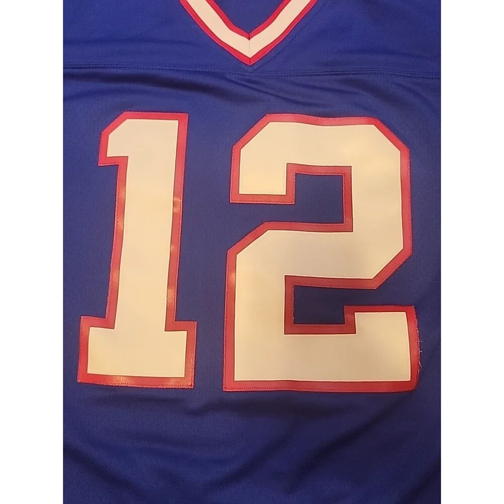 Men's Jim Kelly 1990 Mitchell & Ness Buffalo Bills Throwback Jersey Size 36 (S)